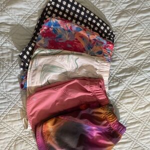 bundle of 5 old navy colored/patterned athletic shorts